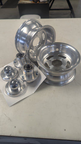 51253 6" BILLET Slotted Front Wheels per pair