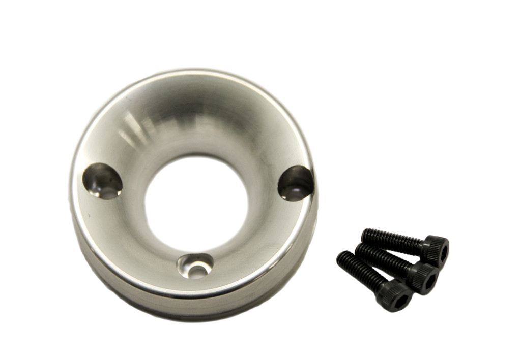 thumbnail image 2 of Air Cleaner Adapter For 2BBL Carburetor - 3-1/16" To 5-1/8" Neck Size By California Classic Chrome 2 of 6