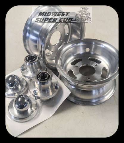 51253 6" BILLET Slotted Front Wheels per pair