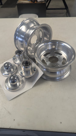 51253 6" BILLET Slotted Front Wheels per pair